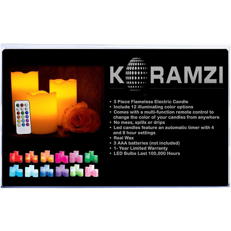Koramzi 3-Piece Gorgeous Flameless Candles Lighting & Decor - DailySale