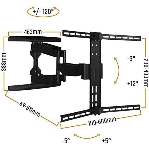 KORAMZI KWM3664AT-PRO Articulating TV Wall Mount for Curved & Flat Pane TV & Video - DailySale