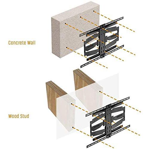 KORAMZI KWM3664AT-PRO Articulating TV Wall Mount for Curved & Flat Pane TV & Video - DailySale