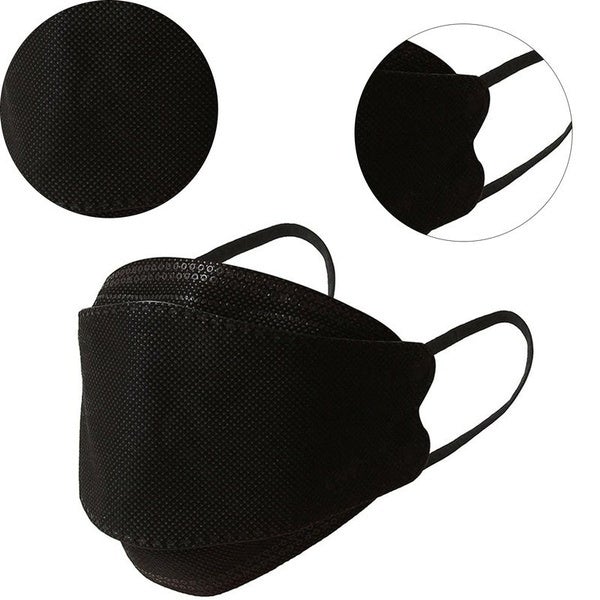 Korea Disposable KF94 Face Mask Face Masks & PPE 50-Pieces Black - DailySale