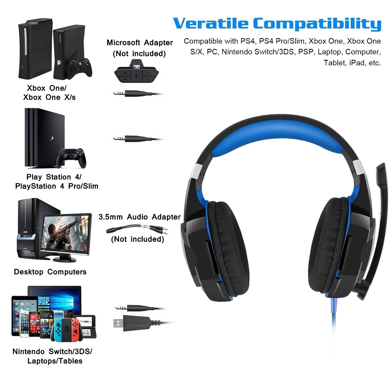 Kotion Each G2000 Gaming Headset Headphones & Audio - DailySale