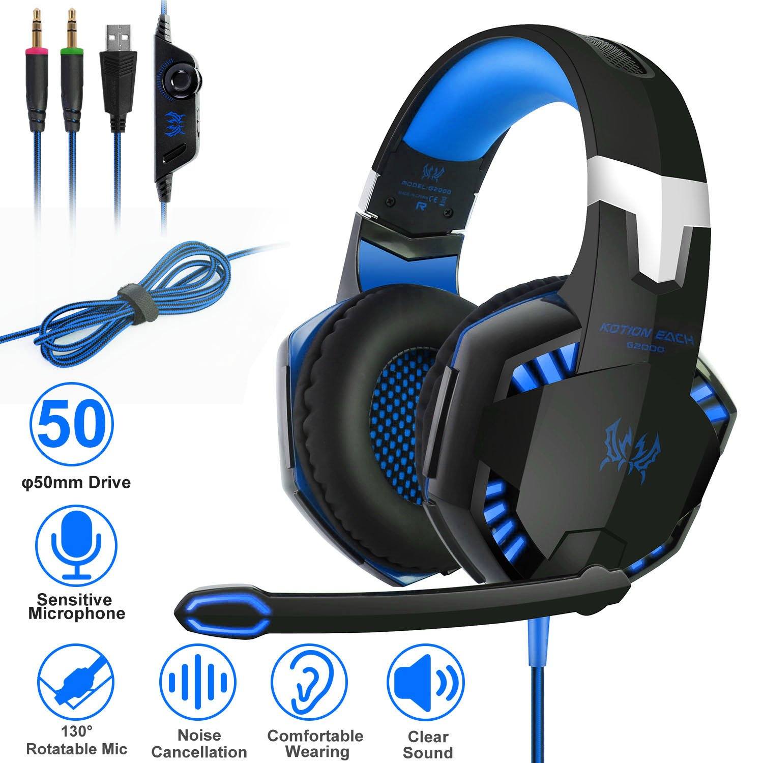 Kotion Each G2000 Gaming Headset Headphones & Audio - DailySale