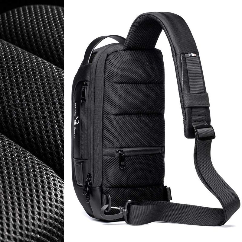 KPYWZER Anti-theft Sling Backpack with USB Charging Port Bags & Travel - DailySale