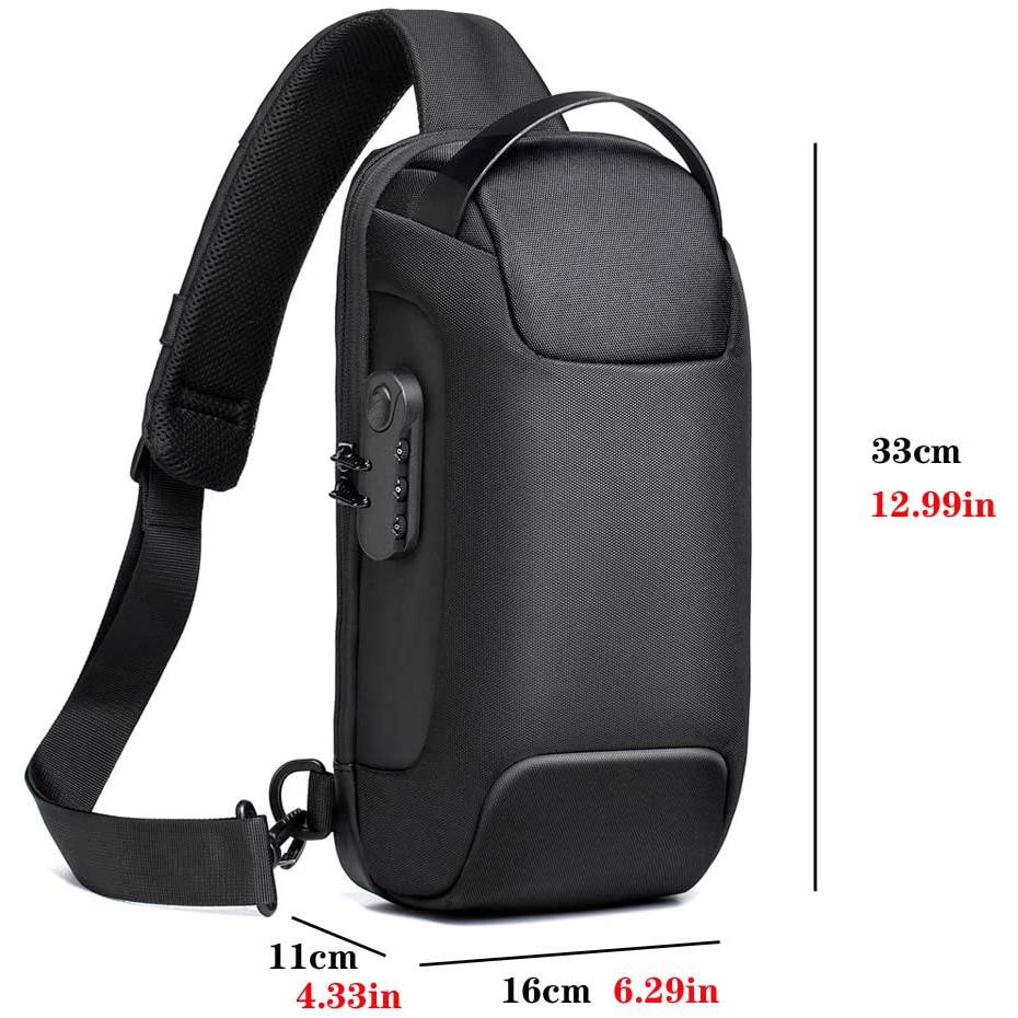 KPYWZER Anti-theft Sling Backpack with USB Charging Port Bags & Travel - DailySale