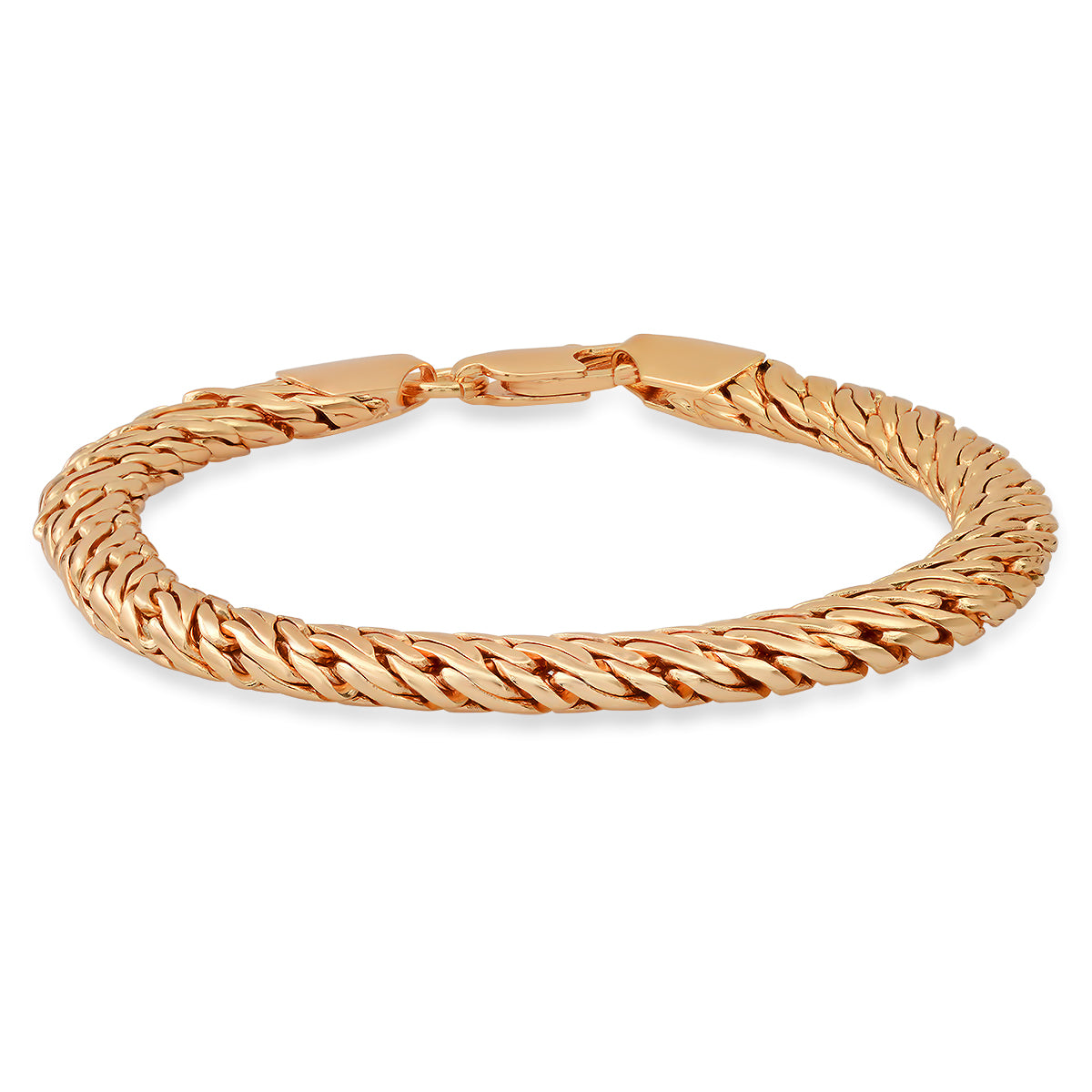 Ladies 18k Gold Plated Brass Wheat Bracelet Bracelets Gold - DailySale