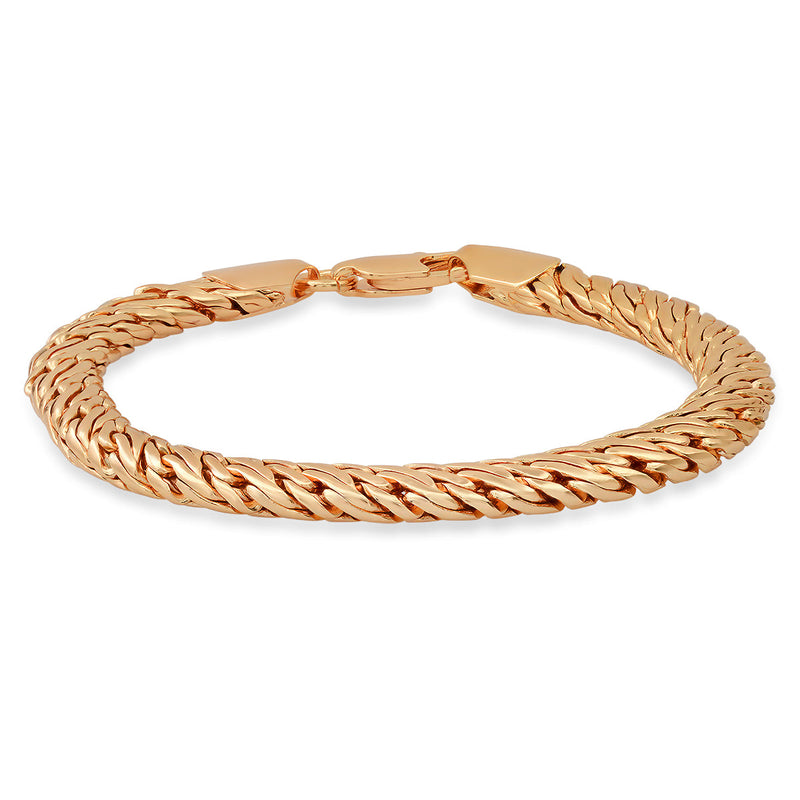 Ladies 18k Gold Plated Brass Wheat Bracelet Bracelets Gold - DailySale