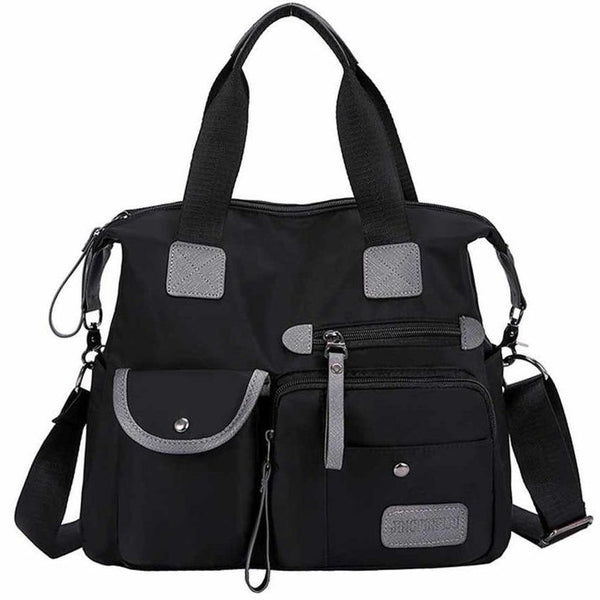 Ladies Oxford Cloth Shoulder Messenger Bag Bags & Travel Black - DailySale