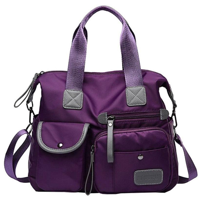 Ladies Oxford Cloth Shoulder Messenger Bag Bags & Travel Purple - DailySale