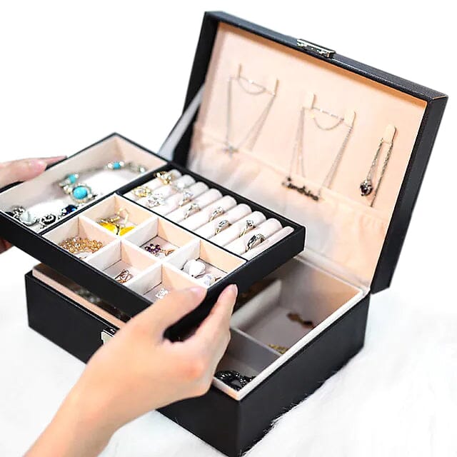 Lady PU Leather Jewelry Box Closet & Storage - DailySale