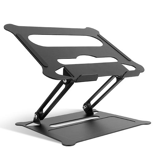 Laptop Stand Aluminum Angle Adjustable Computer Holder Riser Heat Vent Computer Accessories Black - DailySale