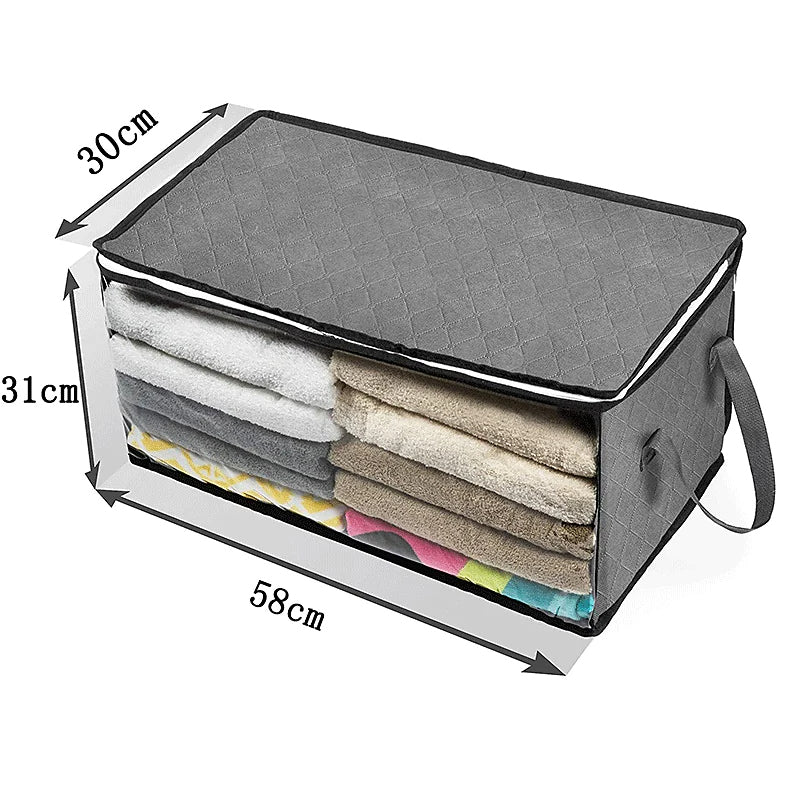 Clothes Storage Bags, Large Capacity Foldable Wardrobe Storage Box