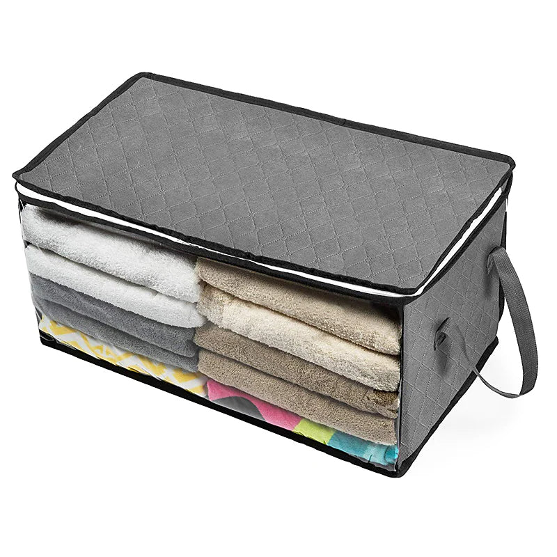 Closet Storage Bags Organizers, Large Clothing Storage Bags with Reinforced  Handle, Foldable Clothes Storage Bags Closet Organizers, Blanket Storage  Bags for Bedding, Clothes - 4 Pack 