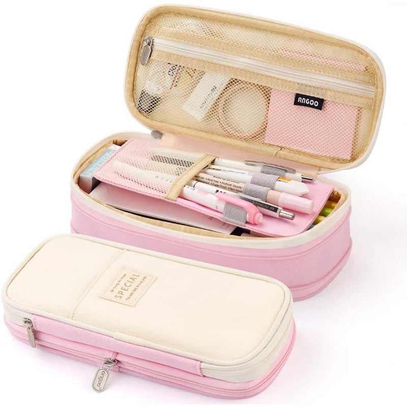 Large Capacity Pencil Case Storage Bag Bags & Travel Pink - DailySale