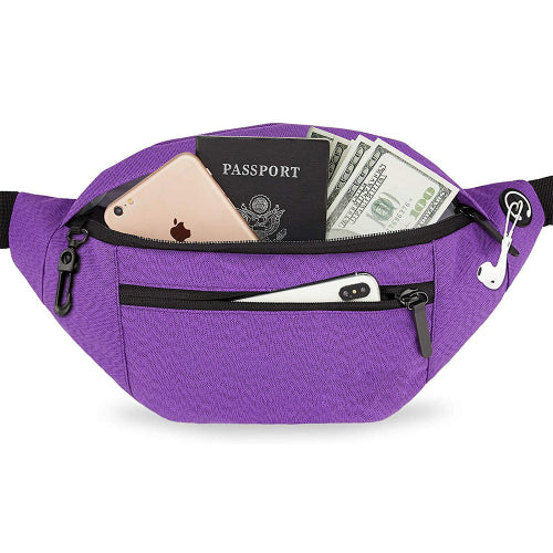 Large Crossbody Fanny Pack Bags & Travel Purple - DailySale