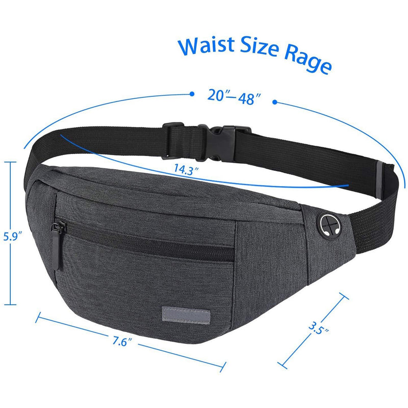 Large Crossbody Fanny Pack with 4-Zipper Pockets Bags & Travel - DailySale