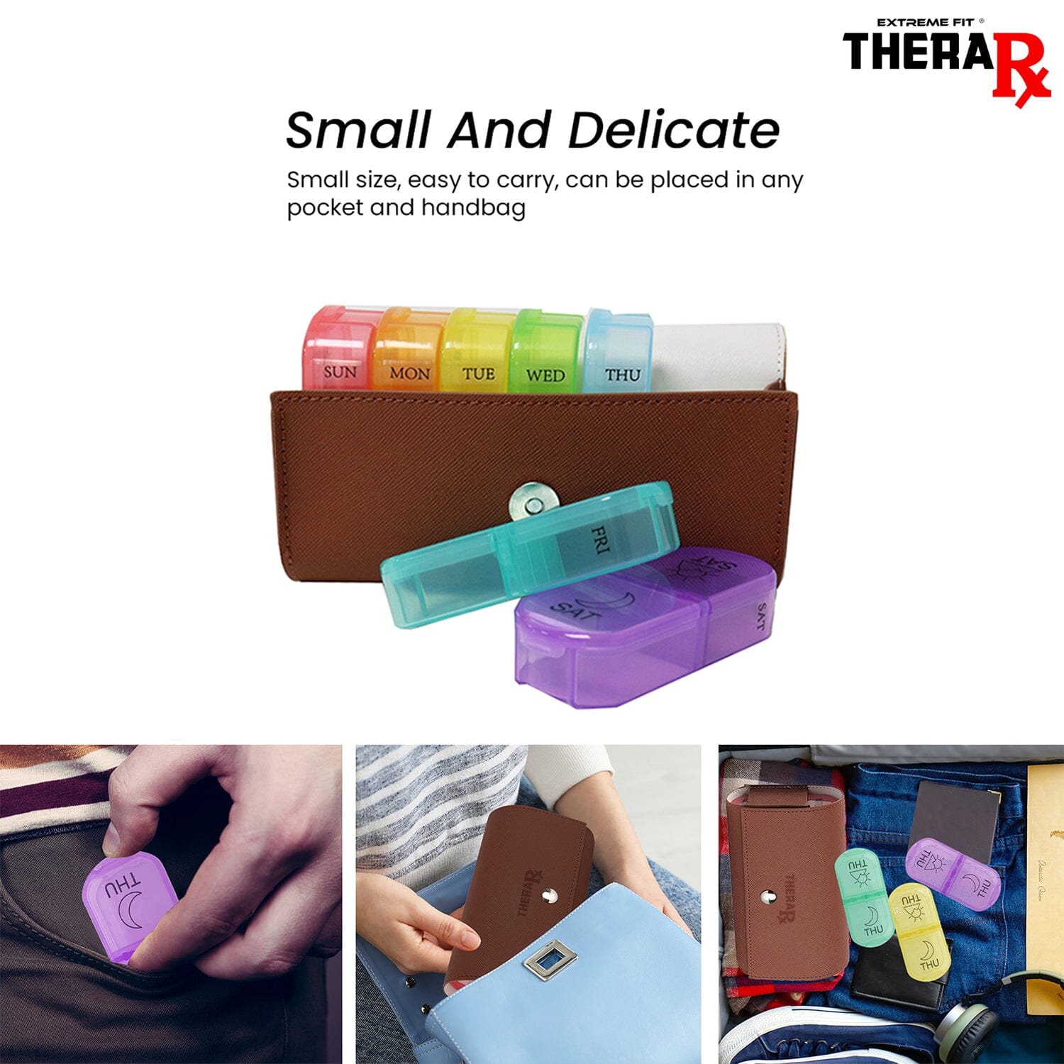 Large Daily Pill Box Medicine Organizer with PU Leather Case Wellness - DailySale