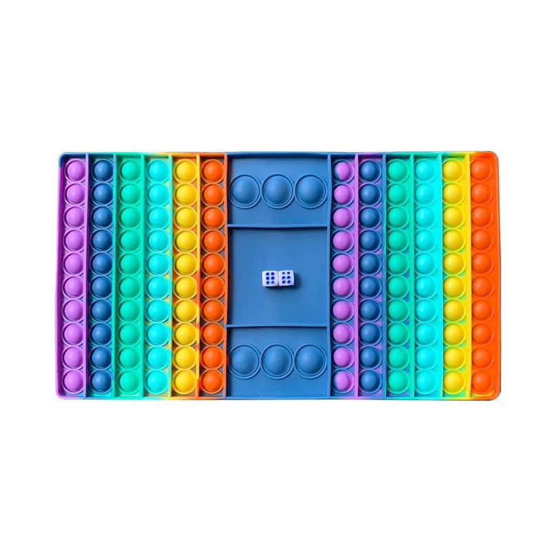 Large Push POP Game and Dice Board Toys & Games Bright Rainbow - DailySale