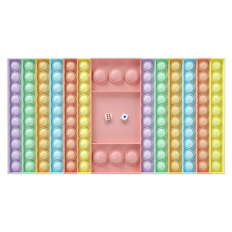 Large Push POP Game and Dice Board Toys & Games Pastel Rainbow - DailySale
