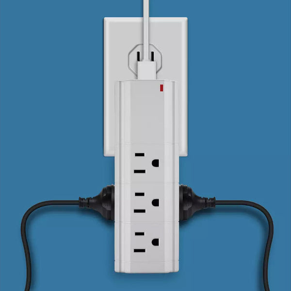 LAX Multi-Charging Tower Surge Protector 9 Outlet and 2 USB Ports Mobile Accessories - DailySale