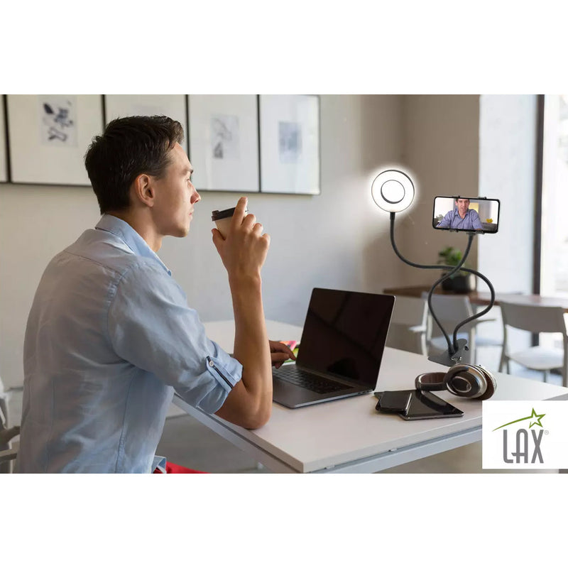 LAX Selfie Ring LED Light Stand with Desk Clip Mobile Accessories - DailySale