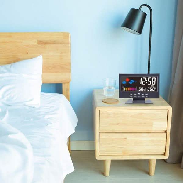 LCD Color Screen Digital Backlight Snooze Alarm Clock Household Appliances - DailySale