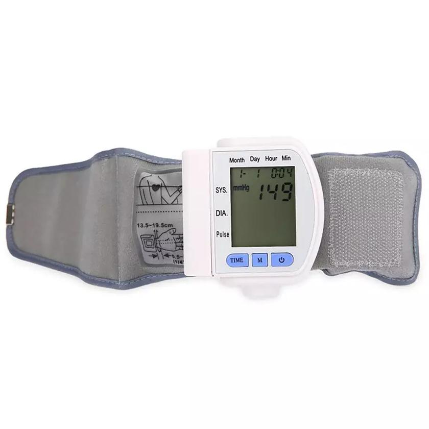 LCD Digital Automatic Wrist Cuff Blood Pressure Monitor Wellness - DailySale