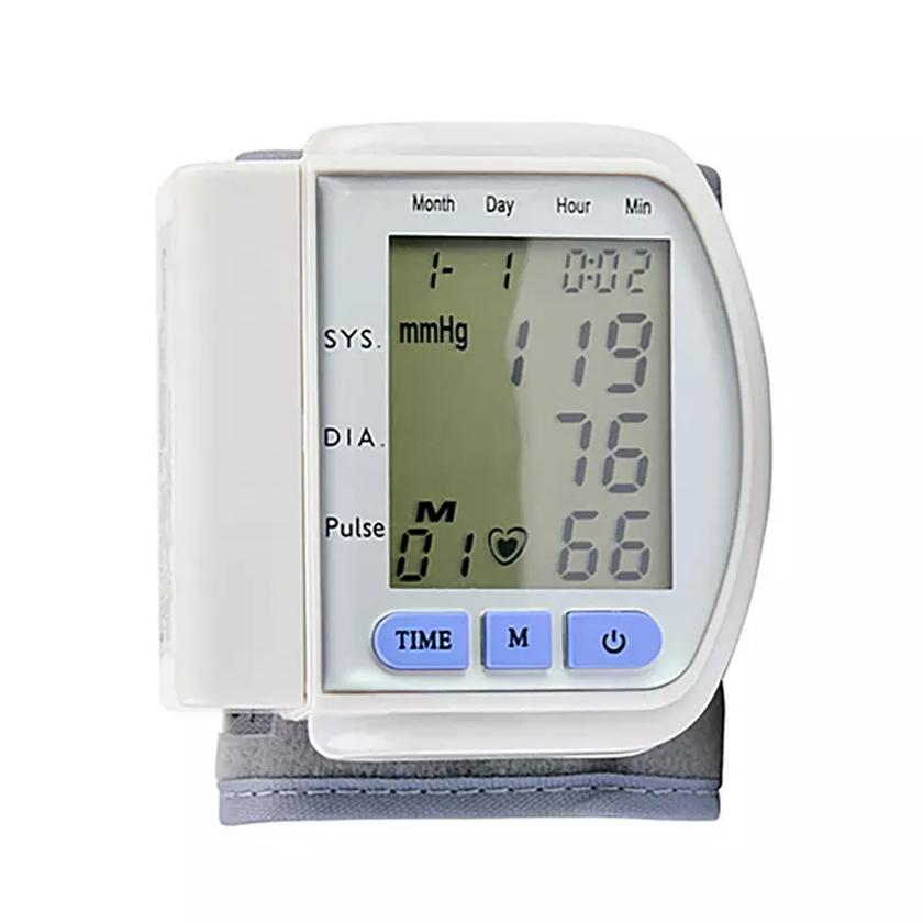 LCD Digital Automatic Wrist Cuff Blood Pressure Monitor Wellness - DailySale