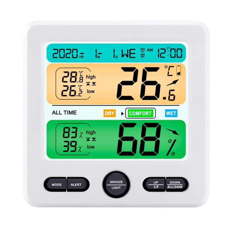 LCD Display Wall-Mounted Desktop Indoor High-Precision Temperature and Humidity Meter