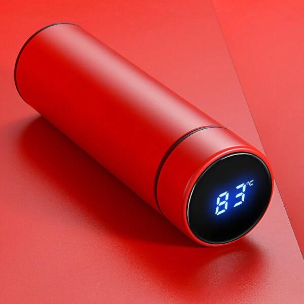 LCD Temperature Display Insulation Cup Sports & Outdoors Red - DailySale