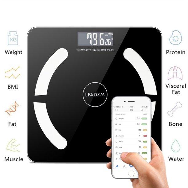 LEADZM Digital Bathroom Wireless Fat Smart BMI Body Composition Analyzer Health Monitor Sync Data Fitness - DailySale