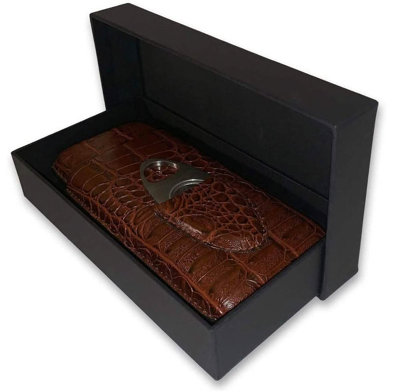 Leather Cigar Case by Mulling Room with Stainless Steel Cutter Everything Else - DailySale