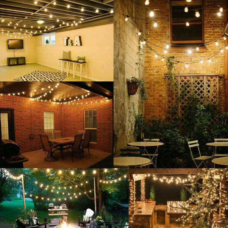 LED 15x S14 Bulbs Globe String Lights Commercial Grade Patio Outdoor Garden Lighting & Decor - DailySale