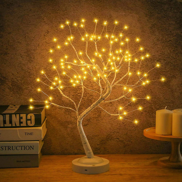 LED Artificial Twig Tree Light Tabletop Bonsai Lamp Indoor Lighting 36 LED - DailySale