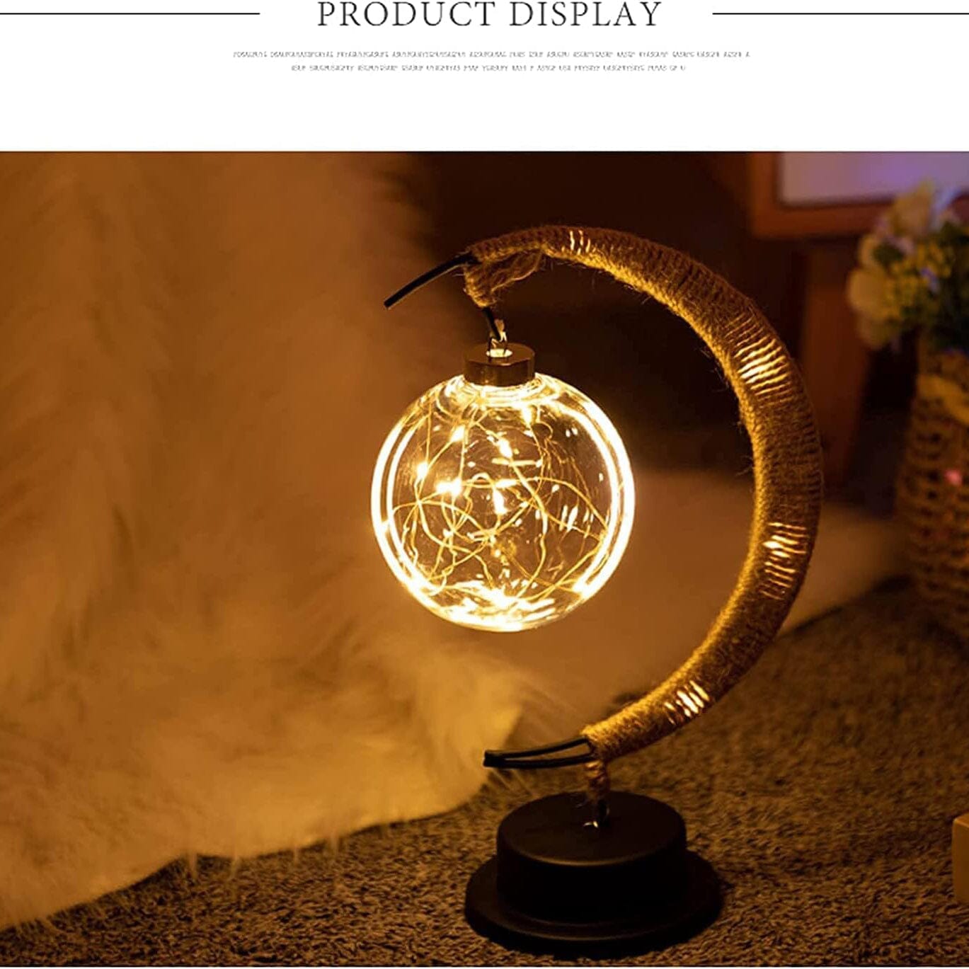 LED Ball Lamp Wrought Iron Moon Lamp Indoor Lighting - DailySale