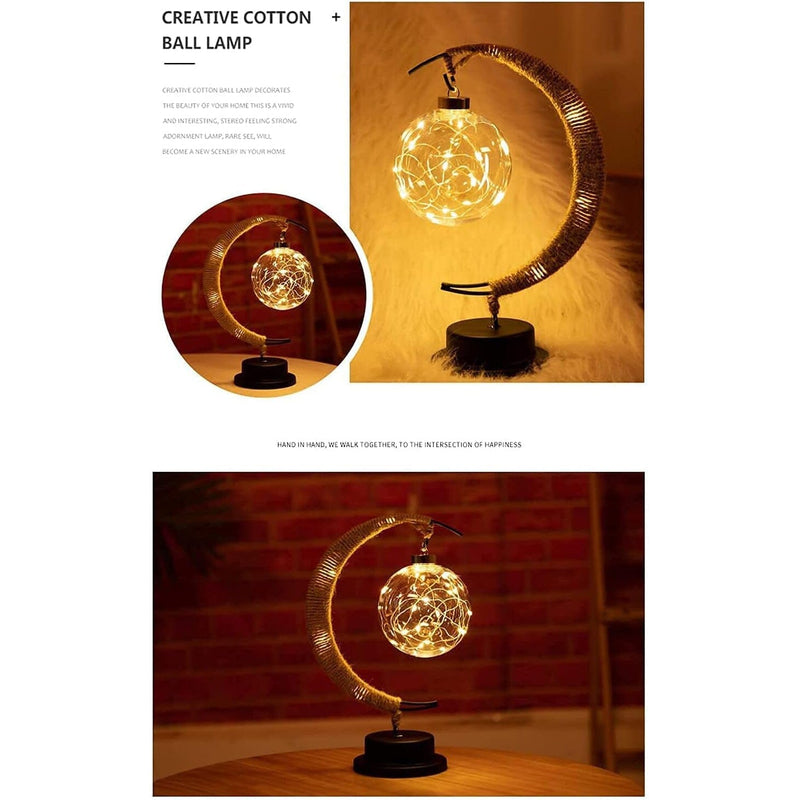 LED Ball Lamp Wrought Iron Moon Lamp Indoor Lighting - DailySale