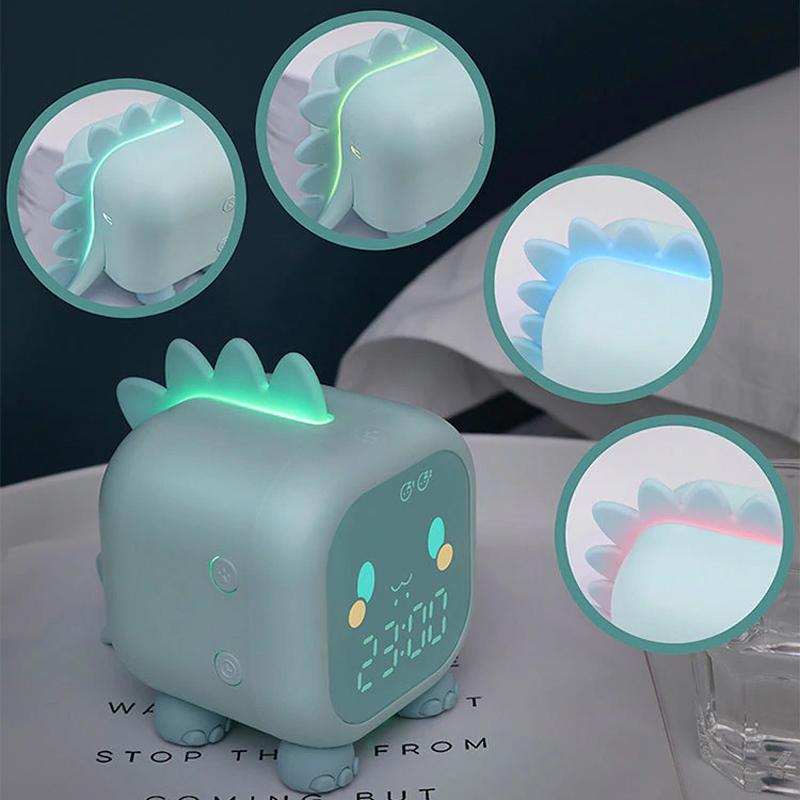 Led Cartoon Alarm Clock Voice Control Digital Household Appliances - DailySale