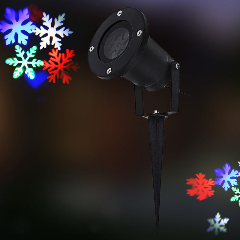 LED Christmas Moving Snowflake Lights Show Laser Projector String & Fairy Lights - DailySale