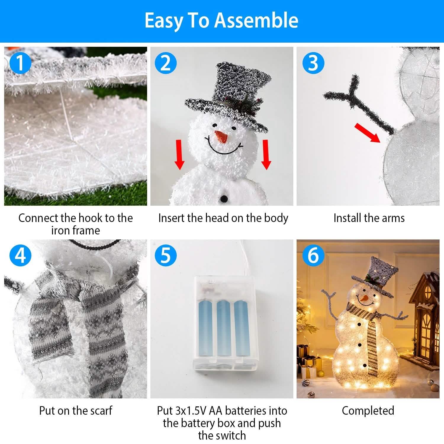 LED Christmas Snowman Decoration Holiday Decor & Apparel - DailySale