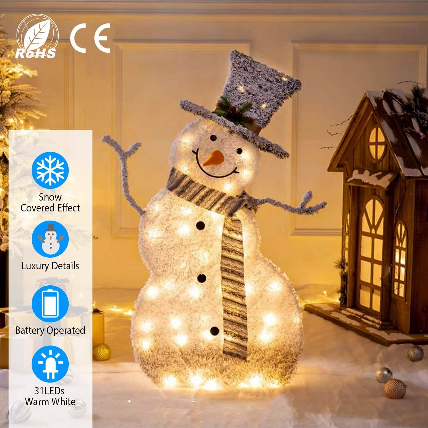 LED Christmas Snowman Decoration Holiday Decor & Apparel - DailySale