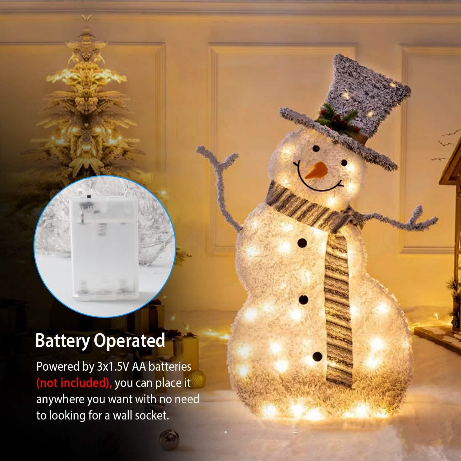LED Christmas Snowman Decoration Holiday Decor & Apparel - DailySale