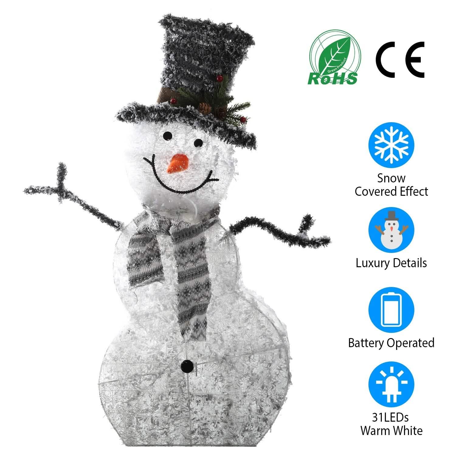 LED Christmas Snowman Decoration Holiday Decor & Apparel - DailySale