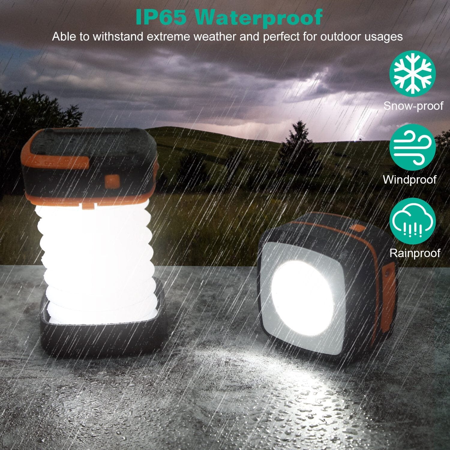 LED Collapsible Solar Camping Lantern Sports & Outdoors - DailySale