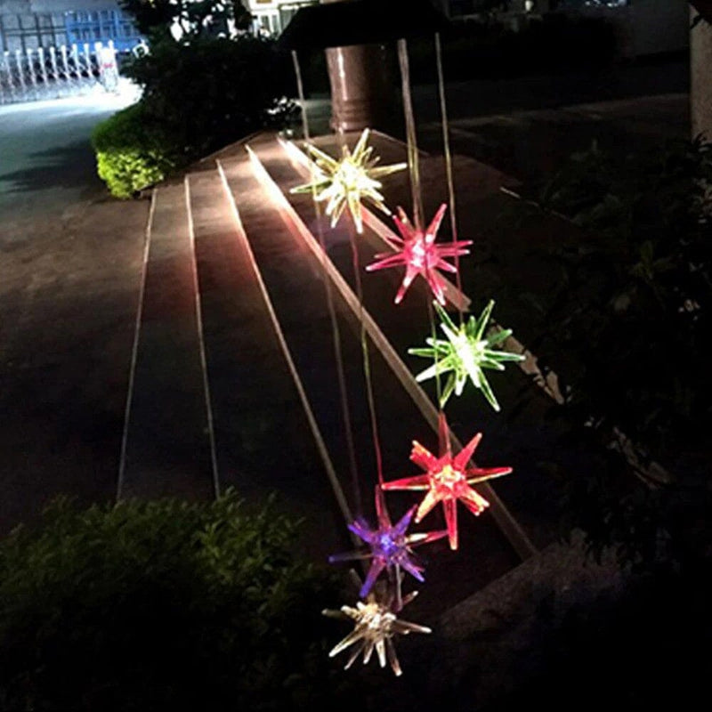 LED Color-Changing Solar Explosion Star Wind Chime