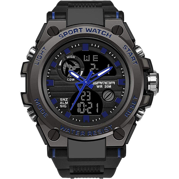 LED Digital Military Watch Classic Casual Sport Watch Men's Shoes & Accessories Blue - DailySale