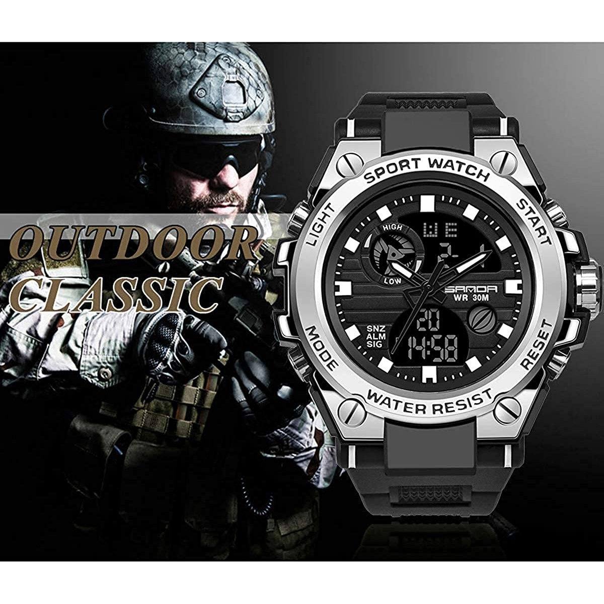 LED Digital Military Watch Classic Casual Sport Watch Men's Shoes & Accessories - DailySale