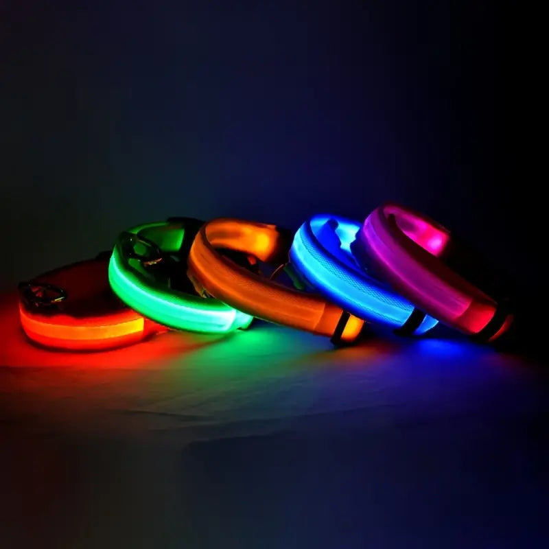 LED Dog Collars Light Adjustable Flashing Luminous Collar Night Anti-Lost Pet Supplies - DailySale