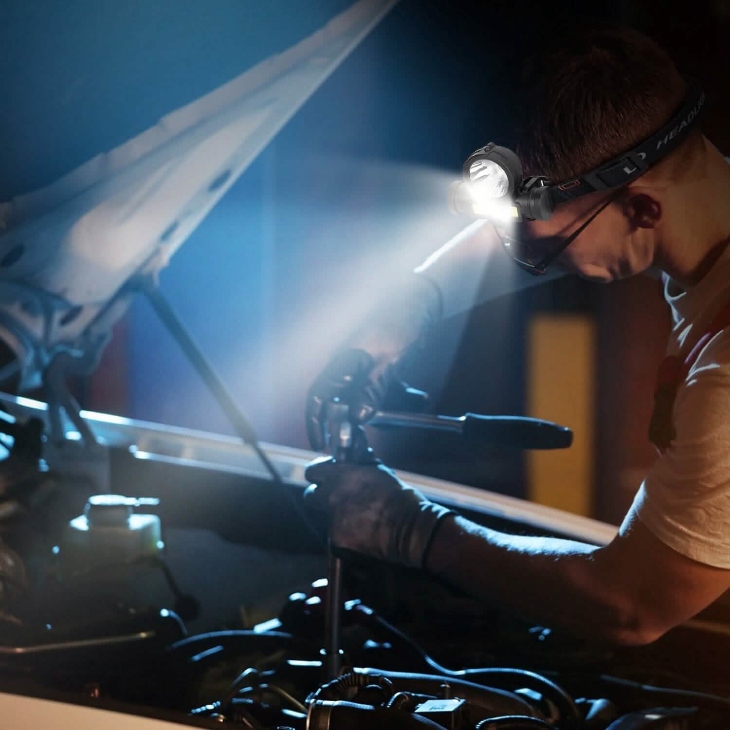 LED Headlight Super Bright Head Torch with 3 Lighting Modes Sports & Outdoors - DailySale