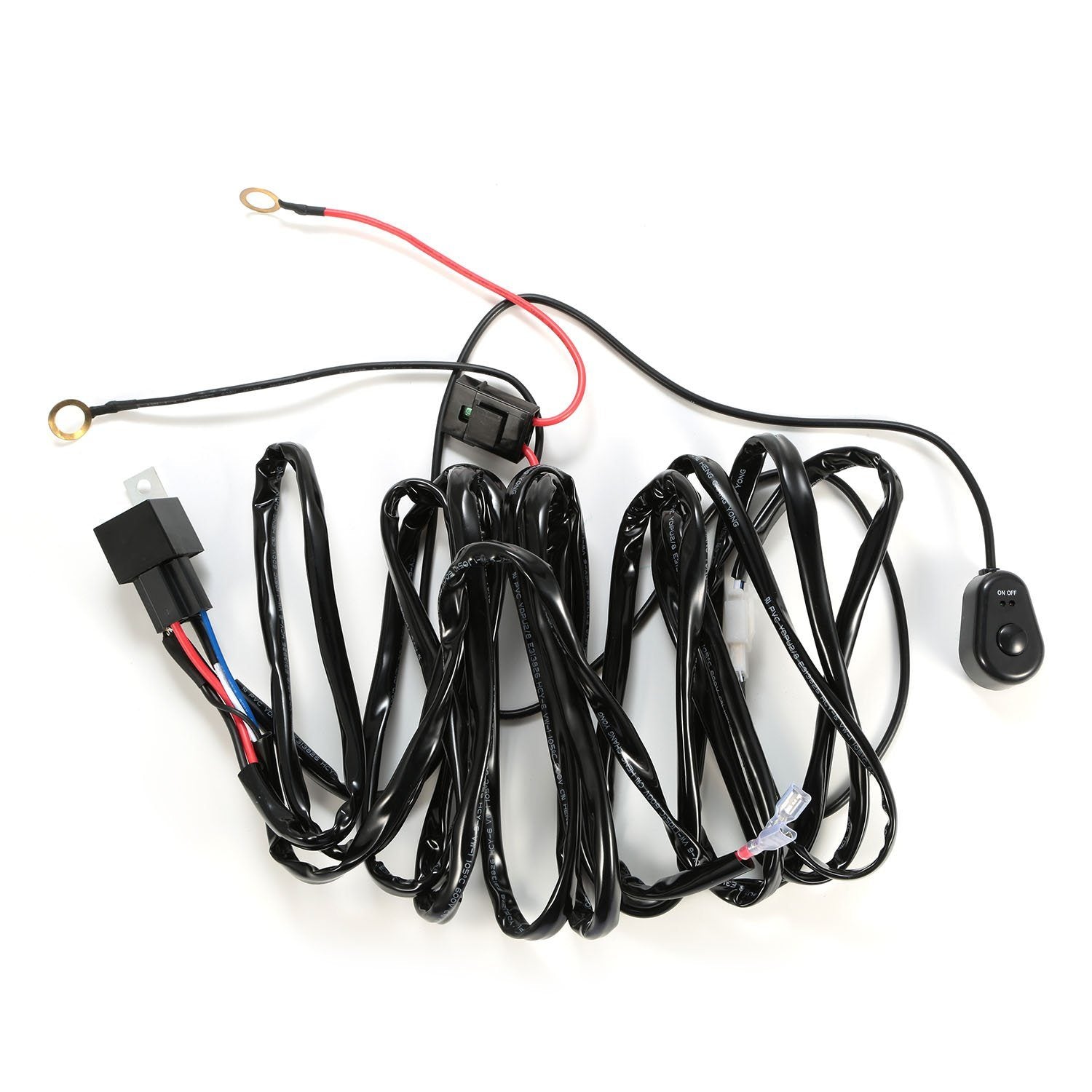 LED Light Bar Wiring Harness Kit Universal Fitment Automotive - DailySale