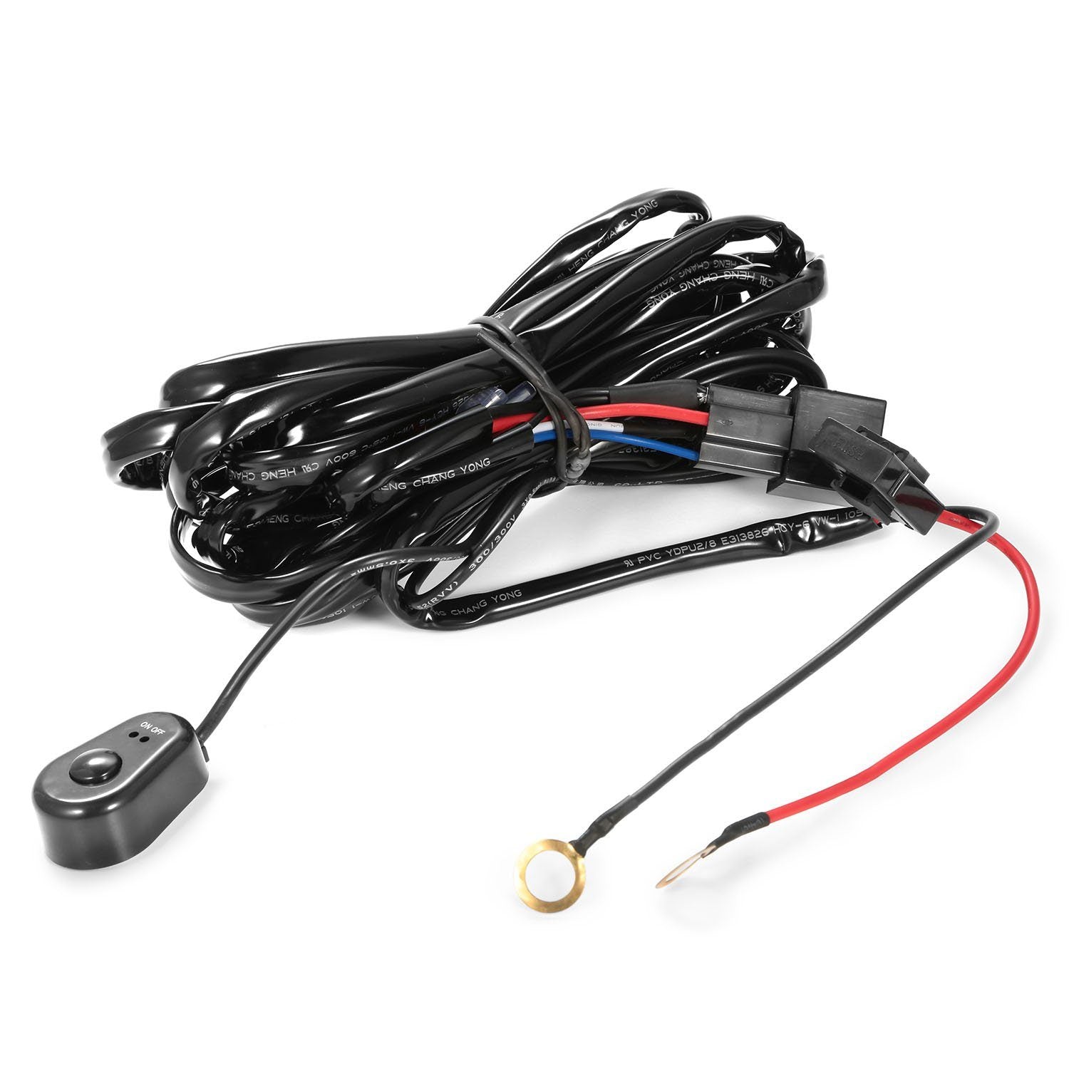 LED Light Bar Wiring Harness Kit Universal Fitment Automotive - DailySale