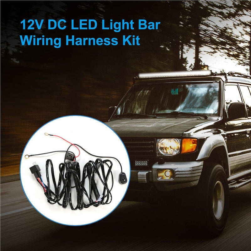 LED Light Bar Wiring Harness Kit Universal Fitment Automotive - DailySale